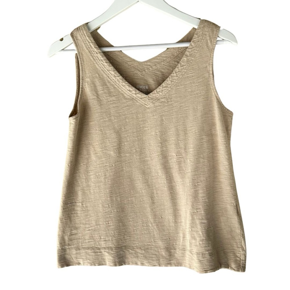 Chico's Tan Sleeveless Tank Top